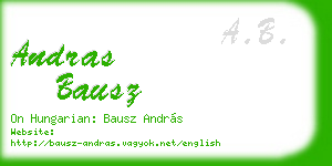 andras bausz business card
